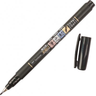 Tombow Štětcový fix Fudenosuke tvrdost 2 - soft black – Hledejceny.cz