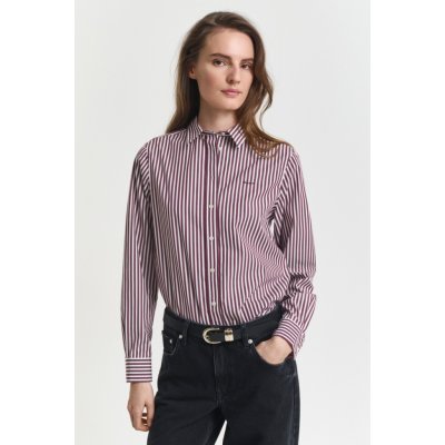 GANT REG CLASSIC POPLIN STRIPED SHIRT PLUM WINE – Zbozi.Blesk.cz