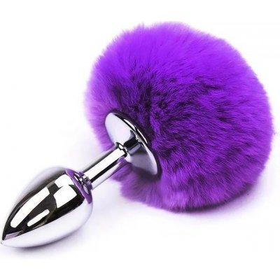 AfterDark Butt Plug with Pompon Silver/Purple Size S – Hledejceny.cz