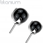 Šperky4U kamínek k Push In piercingu titan černý kamínek TIT1196K-030