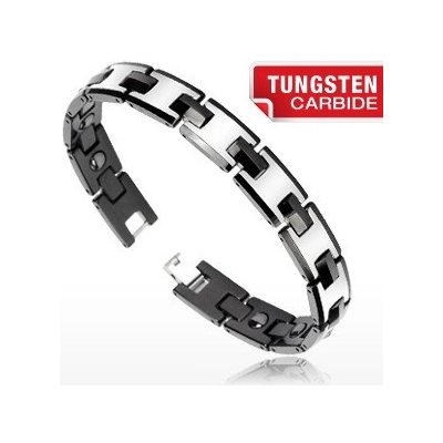 Šperky eshop wolframový magnetický stříbrná a černá lesklé články Q24.17 – Zboží Mobilmania