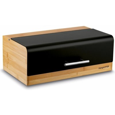 Bambusová chlebovka KönigHOFFER Fresco 36x20x13,5 cm černý – Sleviste.cz