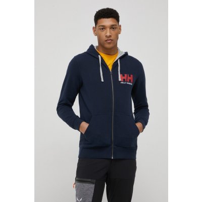 Helly Hansen Logo Full Zip Hoodie sportovní mikina modrá