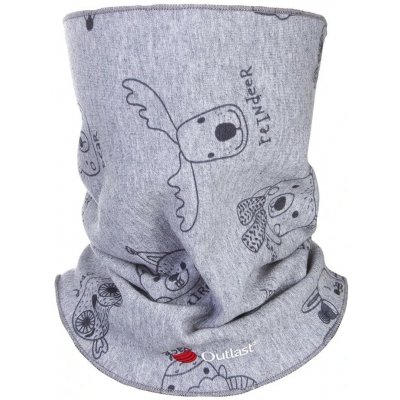 Little Angel nákrčník Smyk Outlast zvířátka šedý melír – Zboží Dáma