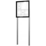 PROCITY Venkovní černá moderní vitrína Edge, 6 x A4 včetně sloupků | Zboží Auto