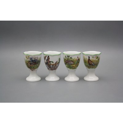 Bohemia Porcelán 1987 Kalíšek na vejce Rokoko Pernatá zvěř ZL – Zboží Dáma