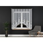 Dekorační oblouková krátká záclona na žabky ARALIA 160 bílá 300x160 cm MyBestHome – Hledejceny.cz
