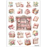 MINIMEE Papírové samolepky v aršíku A5 Srdce v knihách – Zboží Dáma