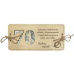 Dřevěné přání k 70. narozeninám na peníze – Zboží Mobilmania