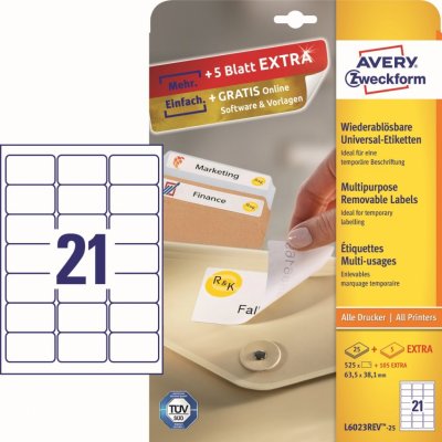 Avery Zweckform A4, bílé L6023REV-25 – Sleviste.cz