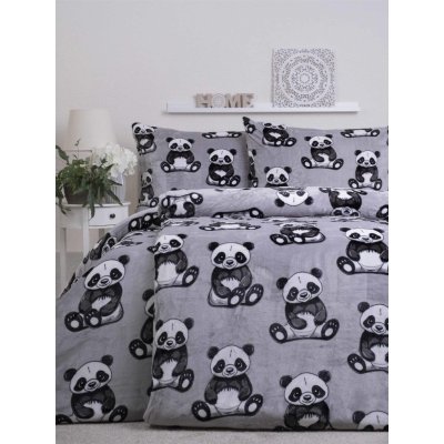 MKLuzkoviny.cz povlečení mikroplyš Exclusive Panda 140x200 70x90 – Zboží Dáma