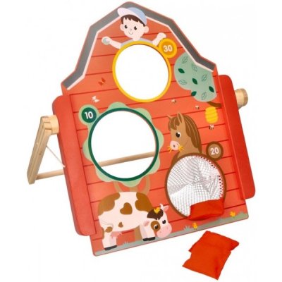 Adam Toys aktivní tabule na vhazování polštářků Farma červená – Sleviste.cz