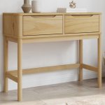 vidaXL Konzolový stolek FLORO voskově hnědý 89,5x36,5x73 cm borovice 11461.374020 – Zboží Dáma