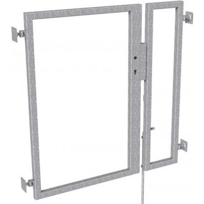 Vstupní dvoukřídlá branka š. 115 x v. 170 cm ✔ S elektrozámkem - LEVÁ branka – Zboží Mobilmania