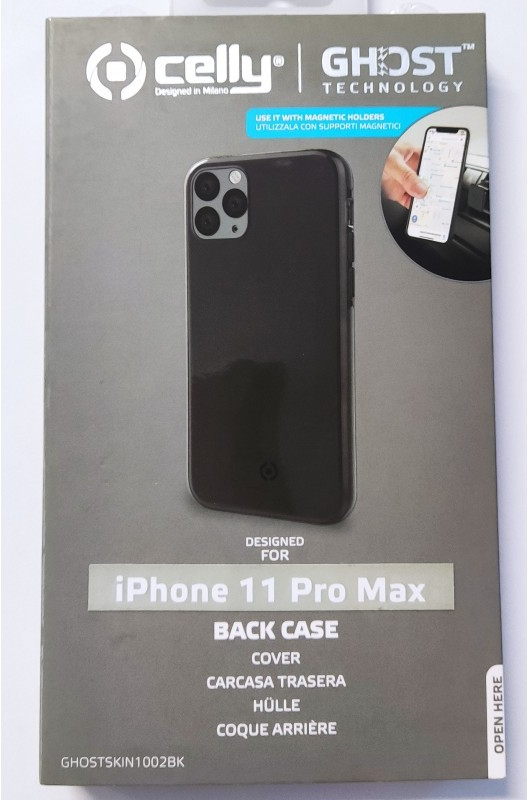 Pouzdro Celly Ghostskin iPhone 11 Pro Max černé
