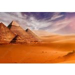 WEBLUX 293515177 Fototapeta plátno Giseh pyramids in Cairo in Egypt desert sand sun rozměry 174 x 120 cm – Sleviste.cz