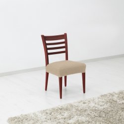 Forbyt Napínací potah na sedák židle Denia smetanová 2 ks 45 x 45 cm