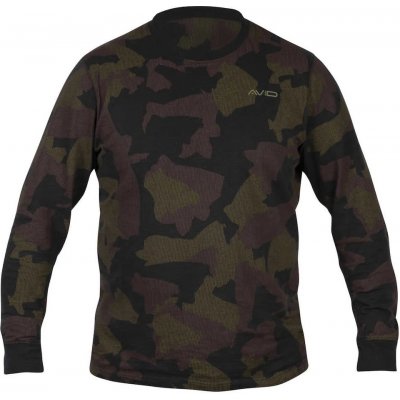 Avid Carp Triko s Dlouhým Rukávem Distortion Camo Lite T-Shirt Long Sleeve – Sleviste.cz