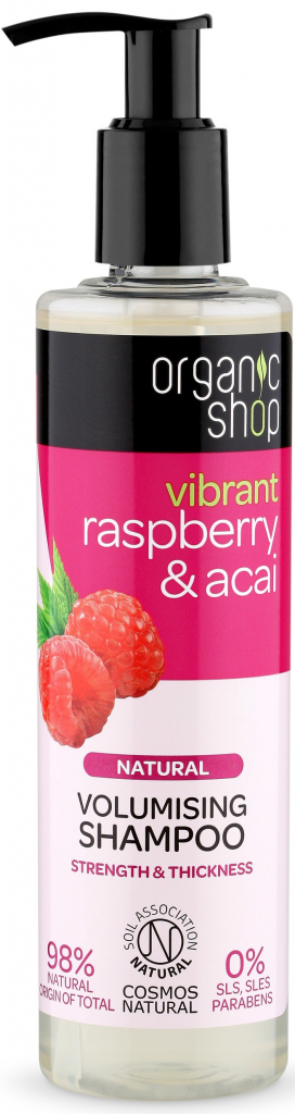 Organic Shop Malina & Acai šampon pro objem 280 ml