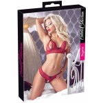 Collection Cottelli Sada z krajky podprsenka s otevřenými košíčky a tanga s otevřeným rozkrokem z kol. lingerie – Zboží Mobilmania