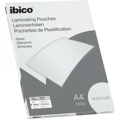 Laminovací fólie "Medium", 100 mikronů, A4, lesklá, 100 ks, IBICO 627309 – Hledejceny.cz