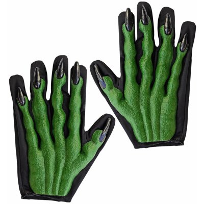 Zelené latexové ruce čarodějnice na rukavicích – Sleviste.cz