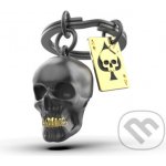 Přívěsek na klíče Metalmorphose Čierna lebka s kartou – Zboží Dáma