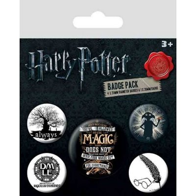 Pyramid International sada placek Harry Potter Symbols 5 ks – Zboží Mobilmania