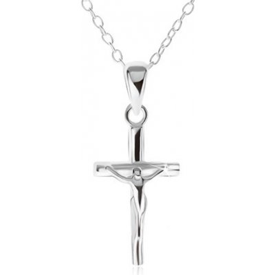 Šperky eshop Řetízek a přívěsek s Ježíšem na kříži náhrdelník ze stříbra SP17.23