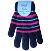 Dětské rukavice Yoclub Dívčí teplé pletené prstové rukavice Yo R-214A - tmavě modrá