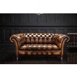Barrington Furniture Chesterfield Regency hnědá Antique Gold – Zboží Dáma