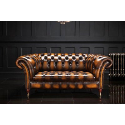 Barrington Furniture Chesterfield Regency hnědá Antique Gold – Zboží Dáma