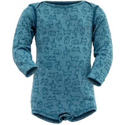 Dětské funkční body s merinem Devold Duo active baby moon s dlouhým rukávem – Zboží Dáma