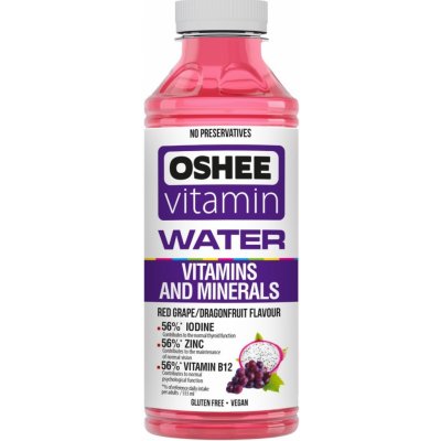 Oshee Vitamin H2O Vitamin a mineral Hroznové víno 555 ml