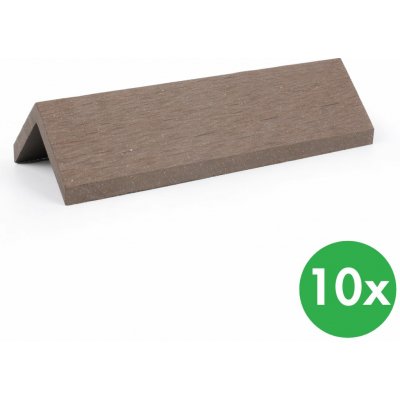 Ukončovací lišty k WPC terasovým prknům, 45 x 2850 mm kávová 10 ks – Hledejceny.cz