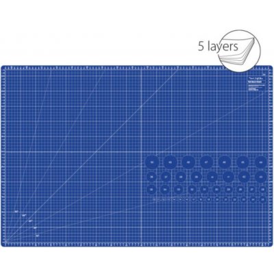 Řezací podložka TEXI BLUE 90 x 60 cm 5vrstvá zesílená – Sleviste.cz