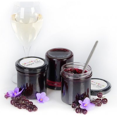 SUGAR LIFE DŽEM ČERNÝ RYBÍZ, FIALKA A MARC DE CHAPAGNE 175 g – Sleviste.cz