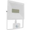 Zahradní lampa ACA Lighting LED venkovní reflektor Q 50W/230V/4000K/4250Lm/110°/IP66, pohybový senzor, bílý