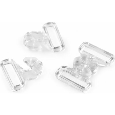 Plavkové zapínání šíře 17 mm plastové - transparent (20 pár) – Zboží Dáma