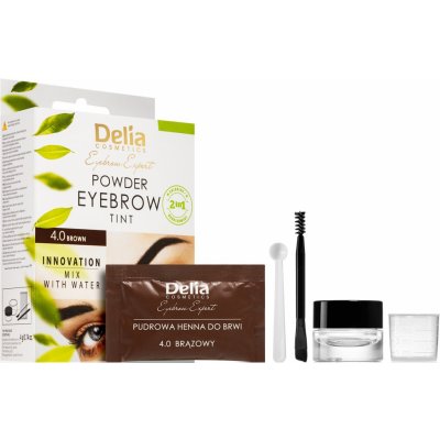 Delia Cosmetics Eyebrow Expert tónovací barva na obočí 4.0 Brown 4 g – Zboží Mobilmania