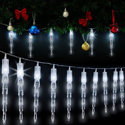 Goleto Vánoční LED řetěz rampouchy 8 m bílá 80 LED – Hledejceny.cz