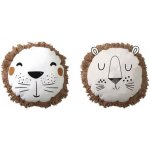 Textilomanie Kulatý polštář LION bílý 40x45 – Hledejceny.cz