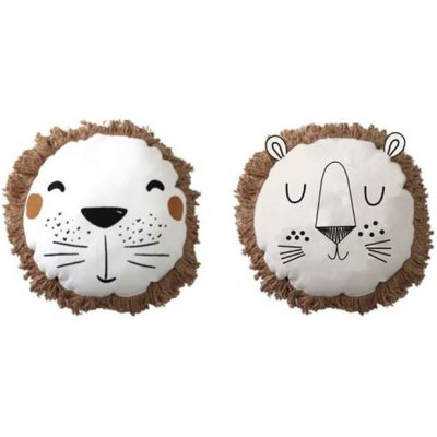Textilomanie Kulatý polštář LION bílý 40x45 – Hledejceny.cz