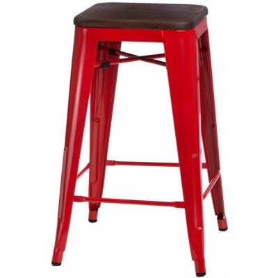 D2.Design Paris wood 75cm ořech červená – Zboží Dáma