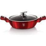 Berlingerhaus Pekáč kulatý s mramorovým povrchem a poklicí 24 cm Burgundy Metallic Line BH-1262 – Sleviste.cz