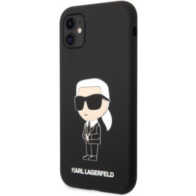 Pouzdro Karl Lagerfeld Liquid Silicone Ikonik NFT Zadní iPhone 11 černé – Zboží Mobilmania