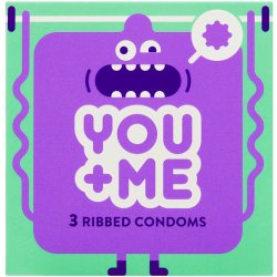 You Me MACHO kondomy z přírodního kaučukového latexu se stimulujícími vroubky 3 ks