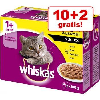 Whiskas Adult drůbeží výběr ve šťávě 12 x 100 g