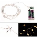 Autronic Řetěz s LED světýlky na baterie s časovačem hvězdičky světlo teplá žlutá délka 2m 20 LED diod LED2022 YEL – Sleviste.cz