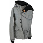 Shara softshellová bunda zimní jednobarevná přední nošení šedá žíhaná – Zboží Dáma